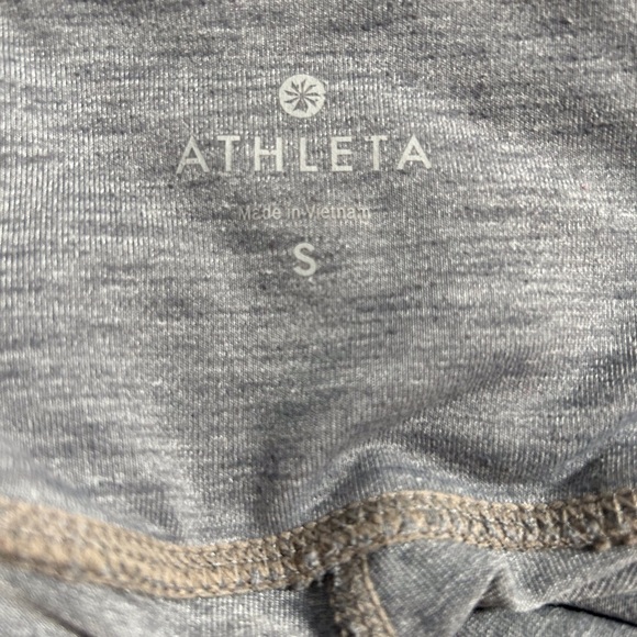 Athleta Women’s Legging High-Rise Heather Gray/White Mesh 7/8 Leg Size-S GUC - Picture 5 of 6